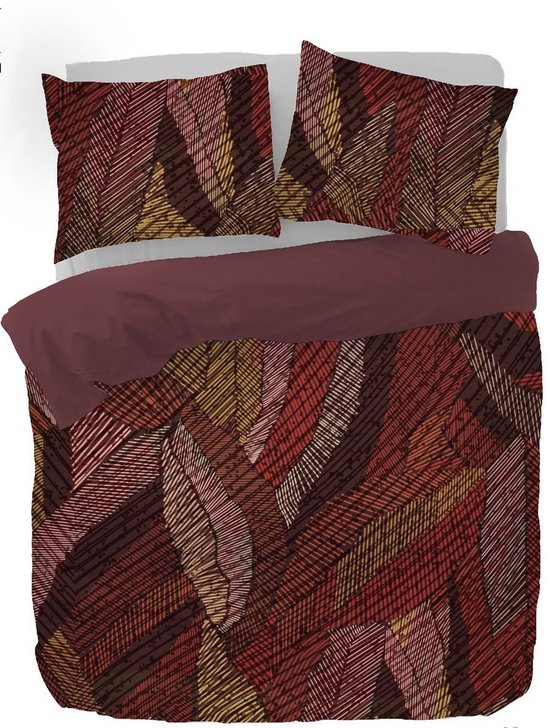 Kayori Kymani Dekbedovertrek Egyptisch Satijn - 260x200-220 + 2 slopen - Lits-jumeaux 100% Egyptisch Katoensatijn - Rood van Kayori — afbeelding 3