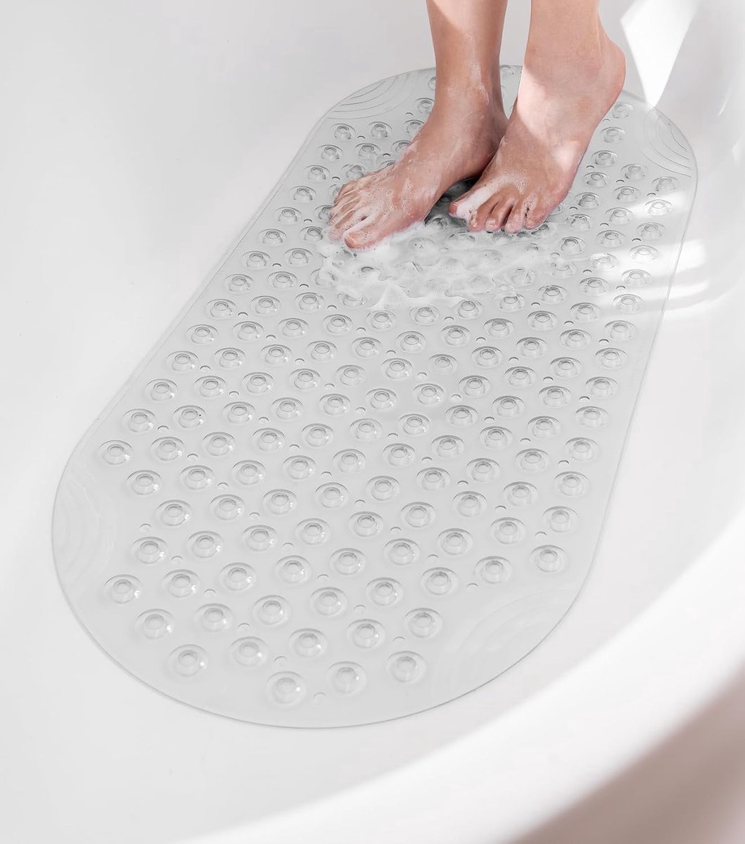 Stunq® Transparante Antislip Badmat voor Veilige Douche-ervaring 89 x 40 cm