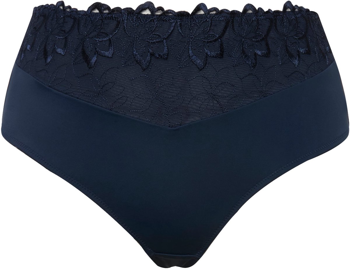 TruYou - Dames - TruYou string pantybroekje kant microvezel - Nachtblauw - Maat 58+