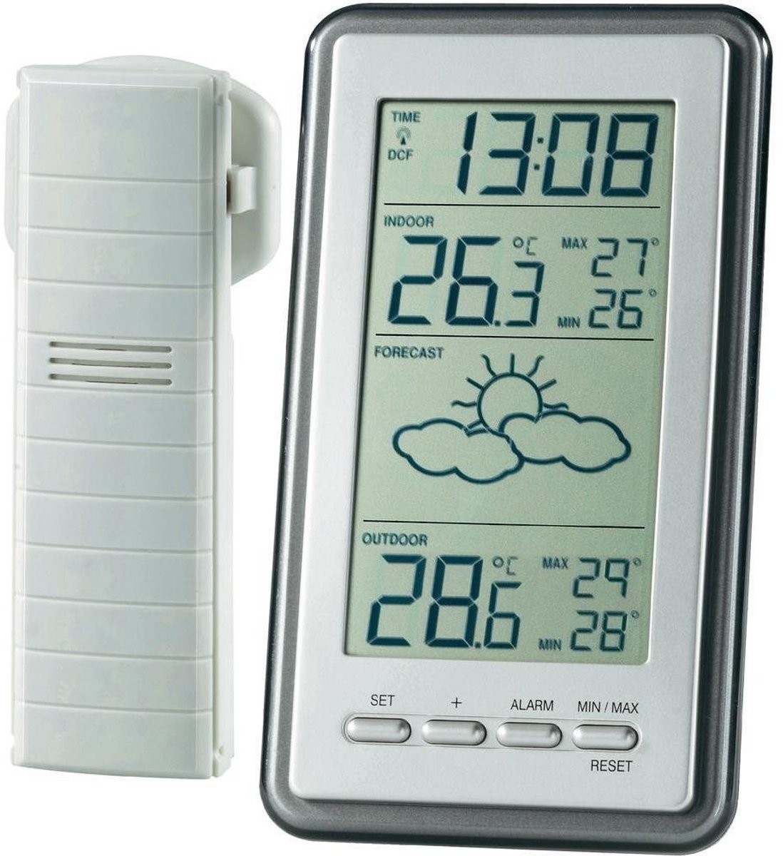 Draadloos Weerstation met Binnen- en Buitenthermometer en Min/Max Geheugen