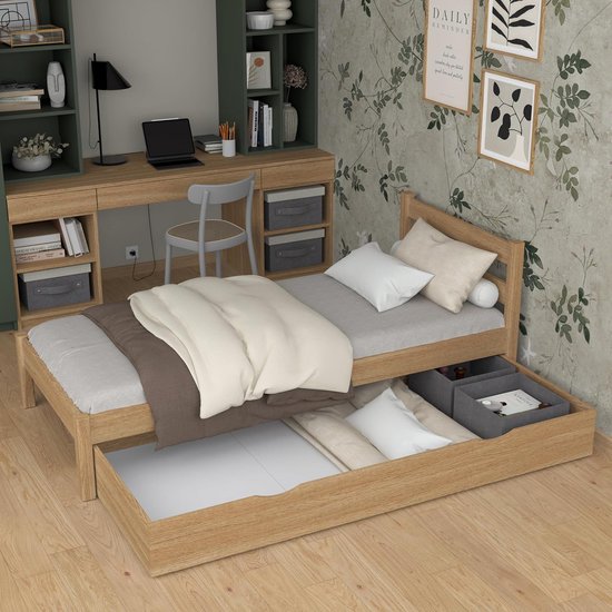 Evergreenweb Slatted Frame for Single Bed 80 x 200 cm