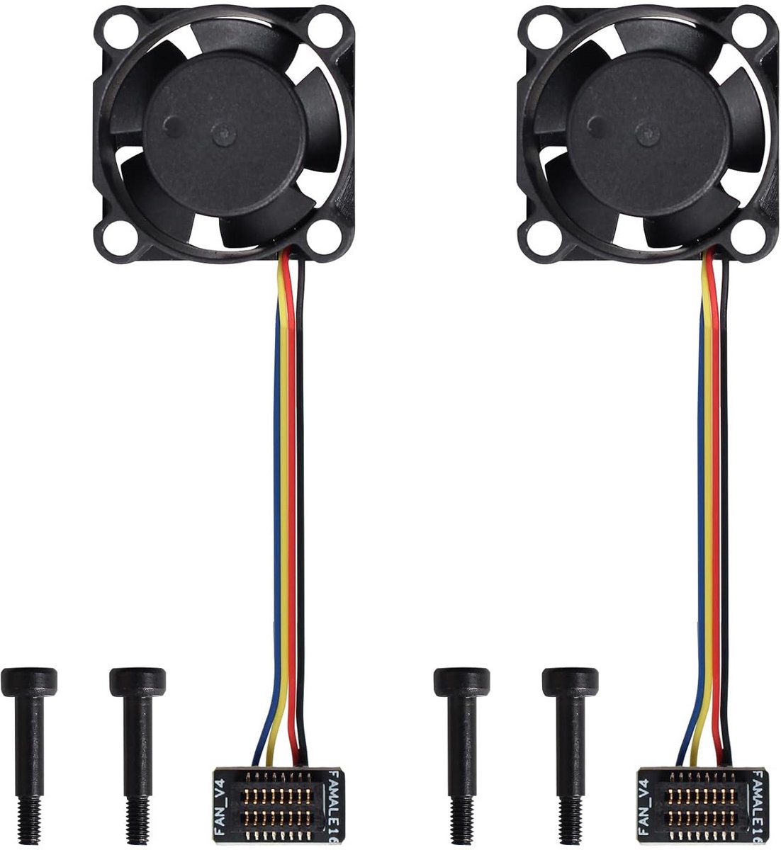 2 Stuks 5V Hotend Koelventilator met Dubbele Kogellagers voor P1P & P1S 3D Printer - 25x25x10mm, 15500RPM