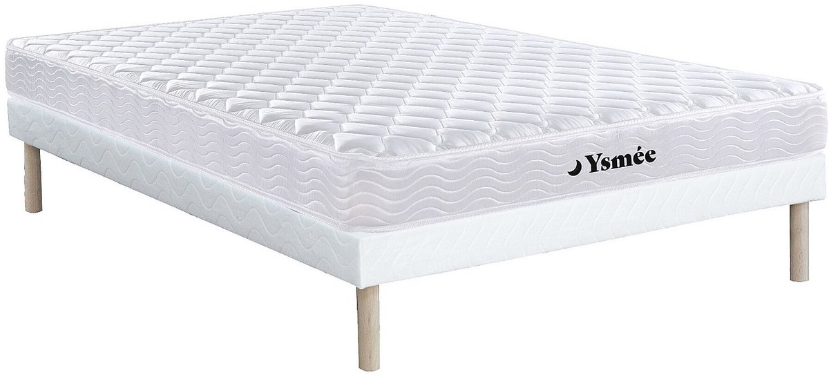 Vente-unique Set bedbodem + matras met veren WOLKENLOS van YSMÉE - 140 x 190 cm