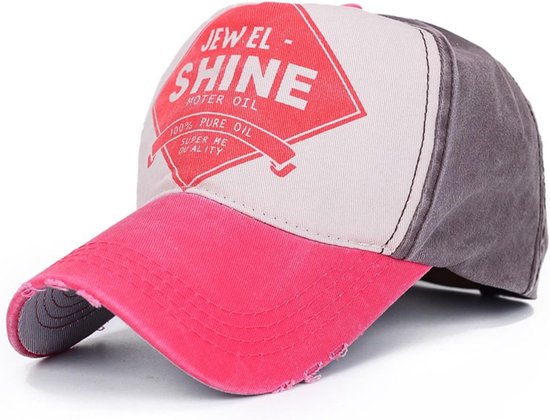 Von Dutch TRUCKER TEMPA UNISEX - Pet - white/pink/wit