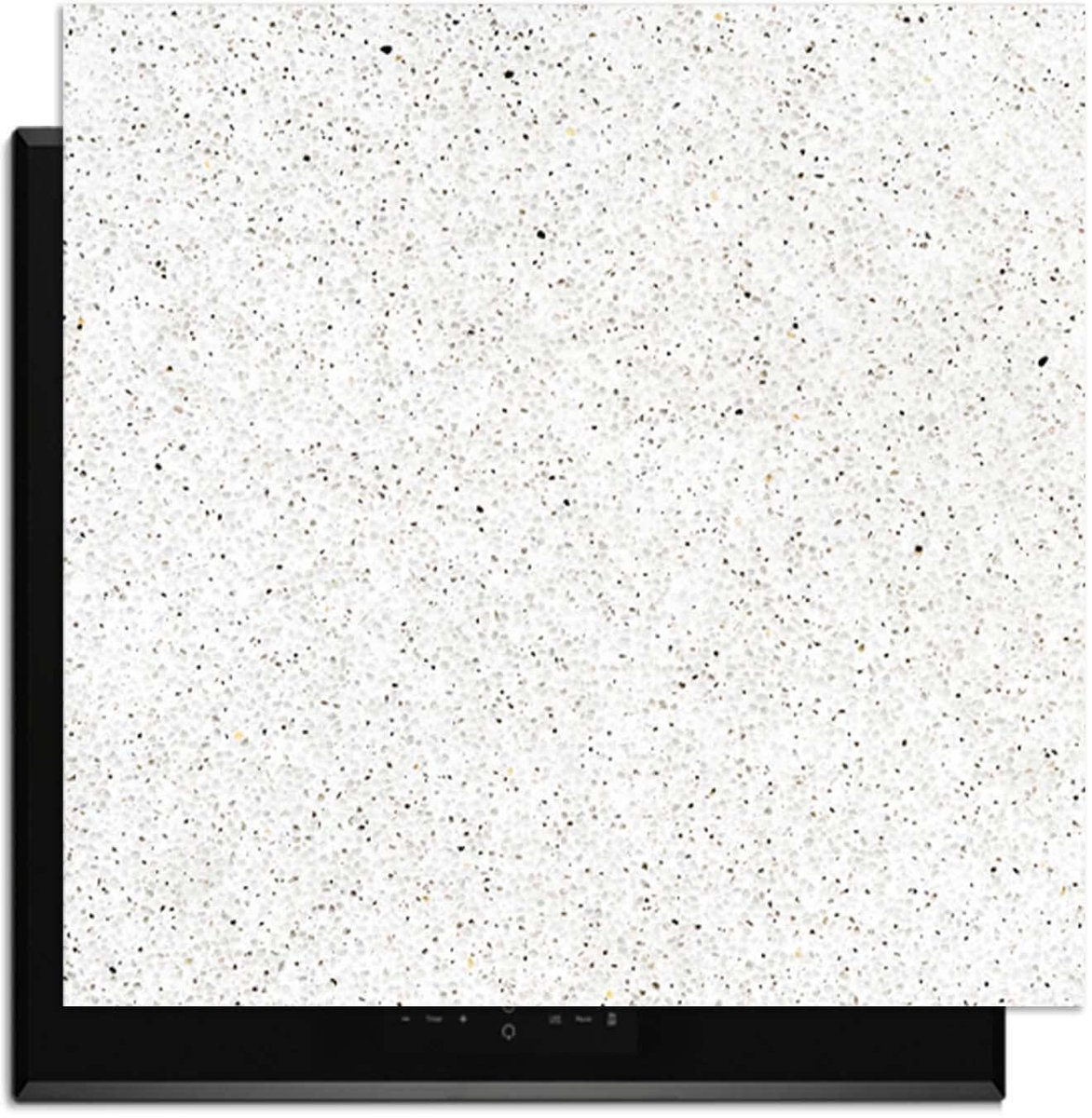 KitchenArt - Terrazzo - Inductie Beschermer - 60x52 cm - Kookplaat Beschermer - Luxe Afdekplaat Inductieplaat - Anti-slip & Oprolbaar - Beschermmat Inductiekookplaat
