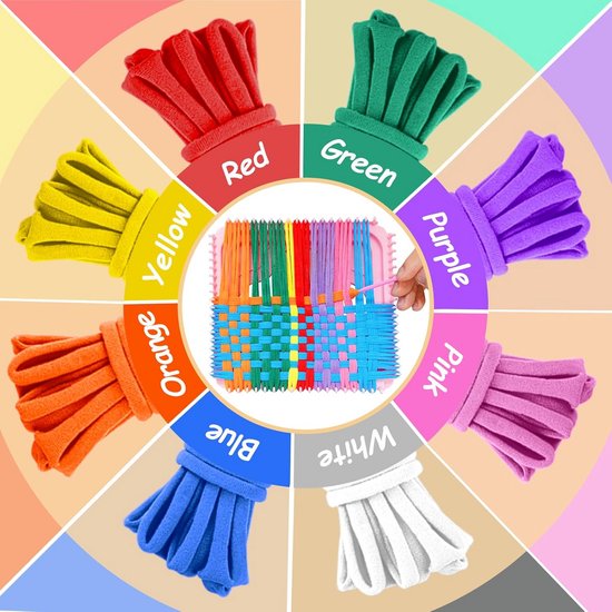 Beginnersweefset - Houten Weefgetouw Voor Kinderknutsels, Mini
