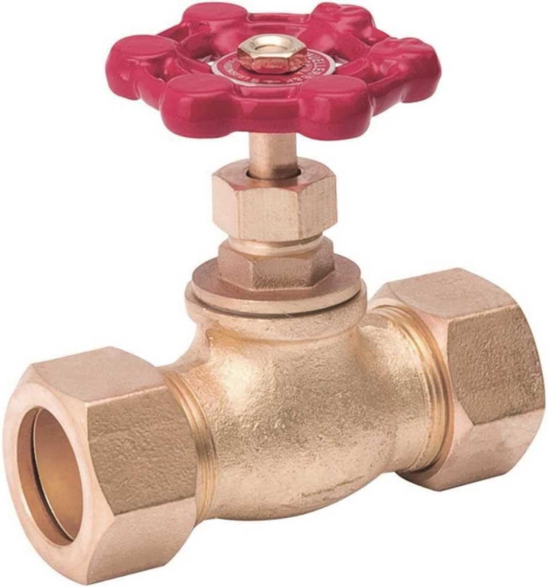 Stopkraan Koper Compressie 1/2 Inch voor Water, Olie of Lucht
