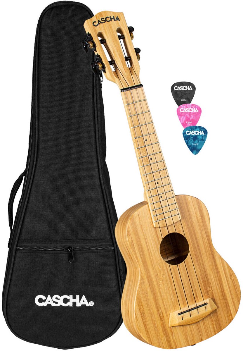 Cascha HH 2312 Bamboo Natural sopraan ukelele set