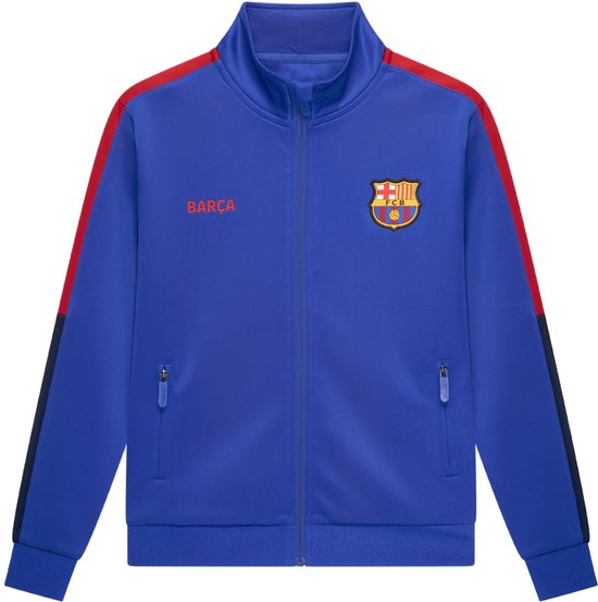 FC Barcelona Trainingspak Kinderen 25/26 - Maat 116 t/m 164 - Voetbalkleding - Trainingspakken - Jongens & Meisjes - Navy - Officiële Fanmerchandise
