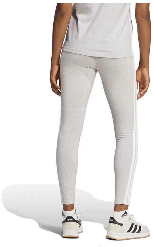 Adidas Sportswear Essentials 3-Stripes Katoenen Legging - Dames - Grijs van Adidas — afbeelding 3