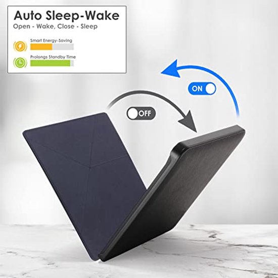 Kobo Clara HD Hoes - Origami Stijl Stand Case - Dun, Licht en Beschermend met Automatische Slaap/Wakker Functie - Zwart — afbeelding 3