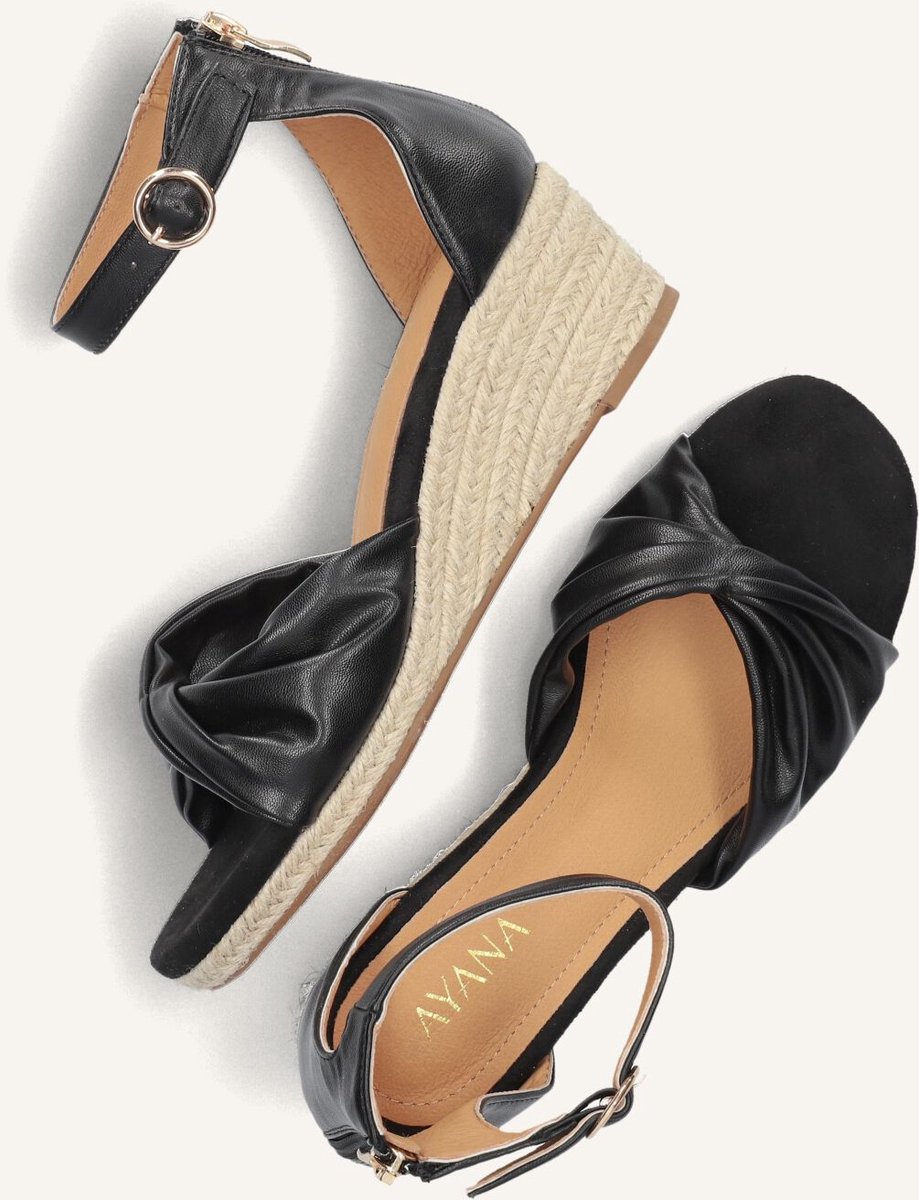 Omoda 0577-5 Espadrilles - Zomer Schoenen - Dames - Zwart - Maat 38