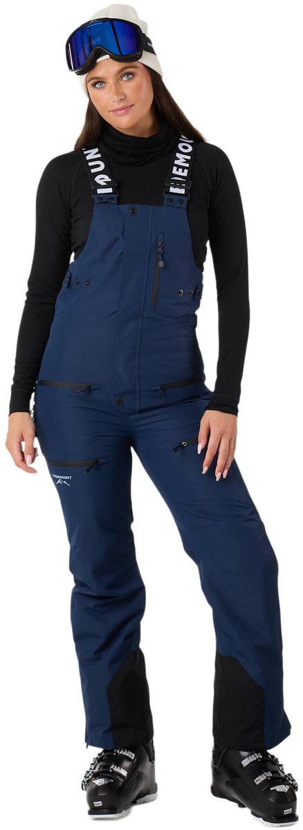 Swedemount Freeride Skibroek met bretels voor dames Marineblauw