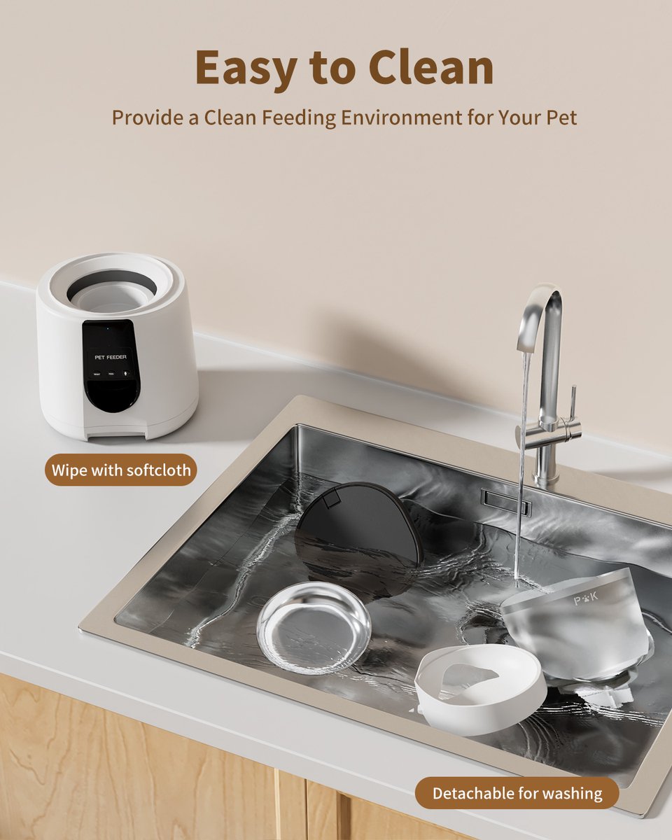 PUPPY KITTY Automatische Voerbak Vat en Hond - 4L - Wifi - afbeelding 3