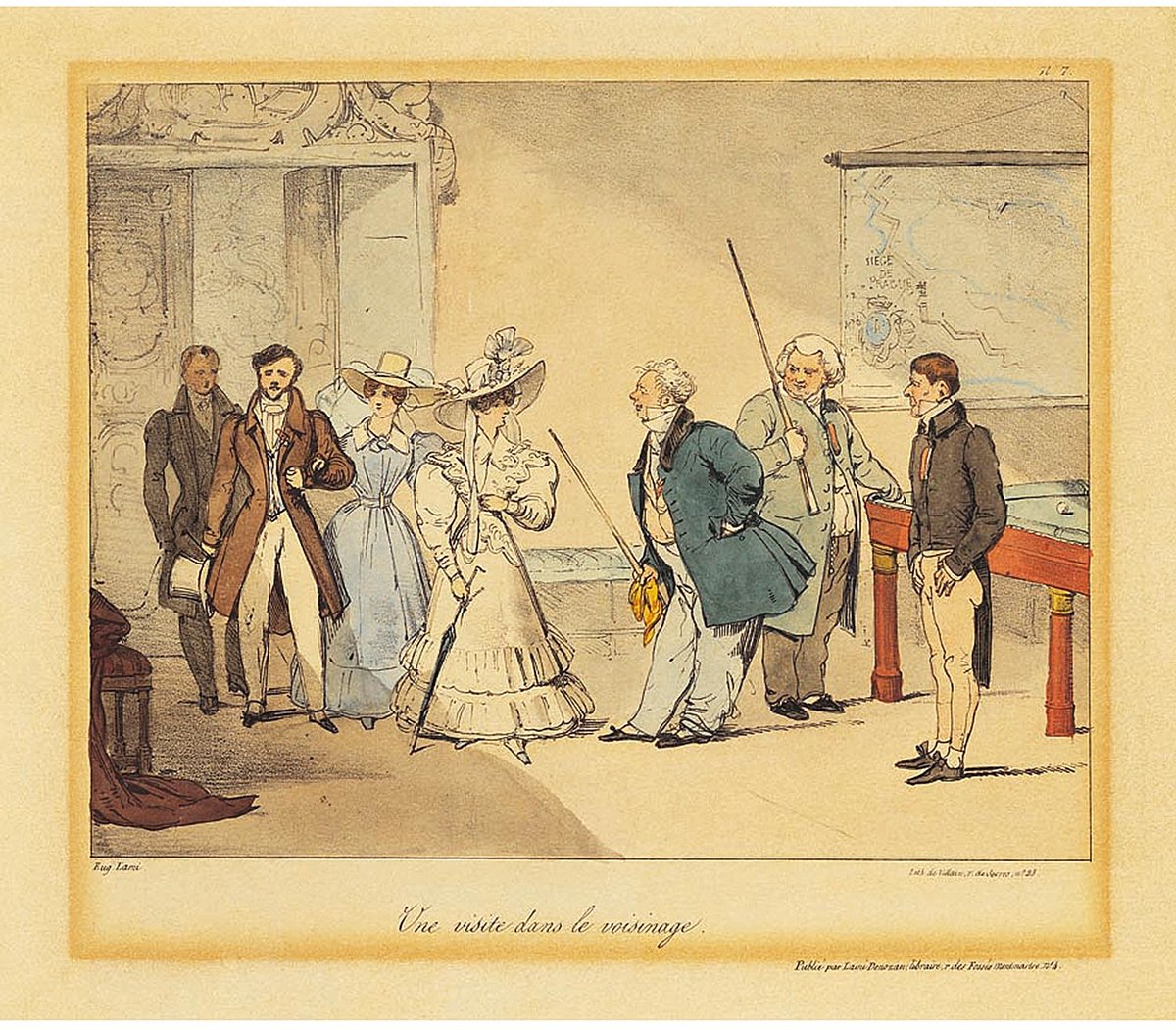 Poster Vintage Une Visite