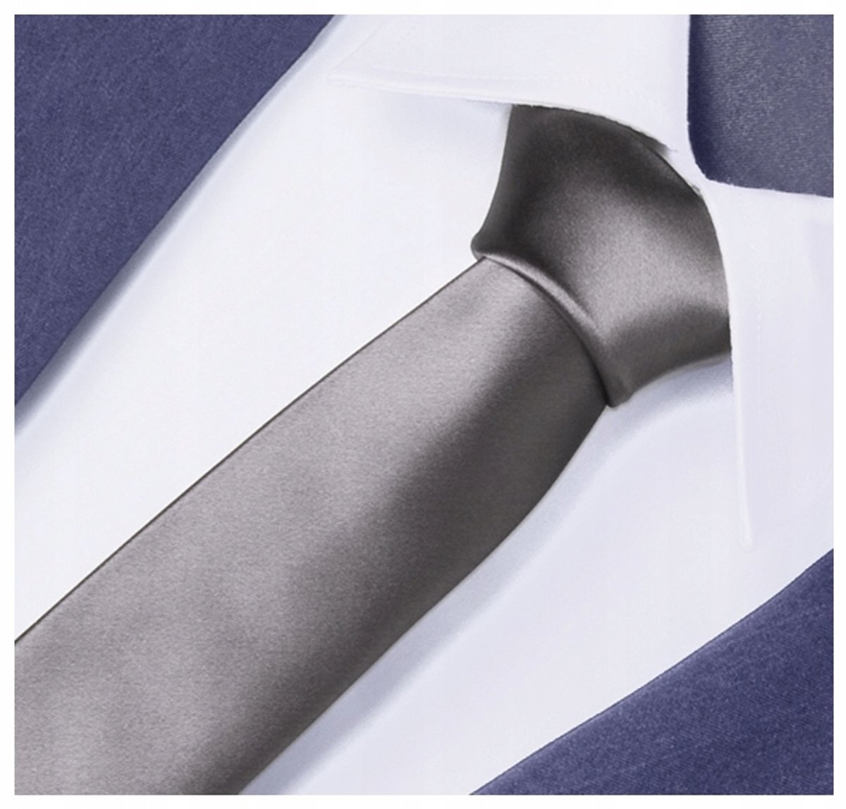 Effen Heren Slim Fit Knoop - Stijlvolle Slim Fit Stropdas