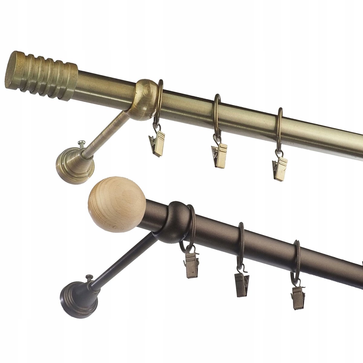 Enkele Metalen Gordijnroede 25/120cm - Keuze uit 10 Kleuren