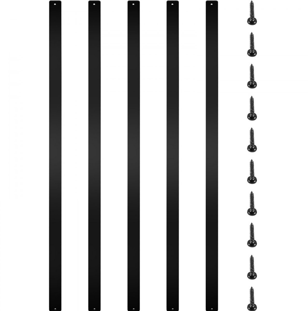 Balusters voor balustrade en trapleuning - Set van 76 spijlen - Aluminiumlegering - Inclusief schroeven - Voor houten en composiet vlonders - Weerbestendig - Voor buitentrappen