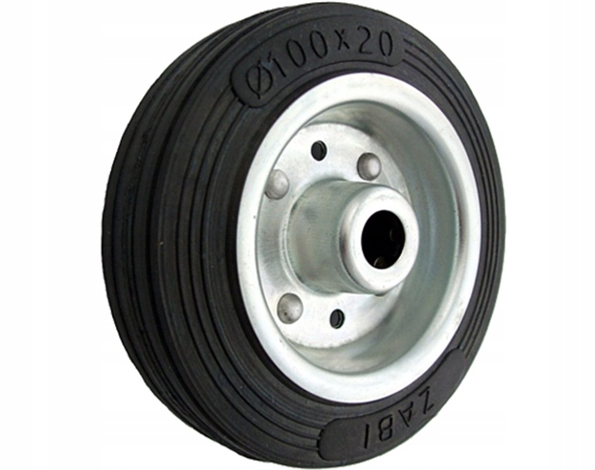 Metaal-rubber wiel 100mm - Stevig en trillingsdempend