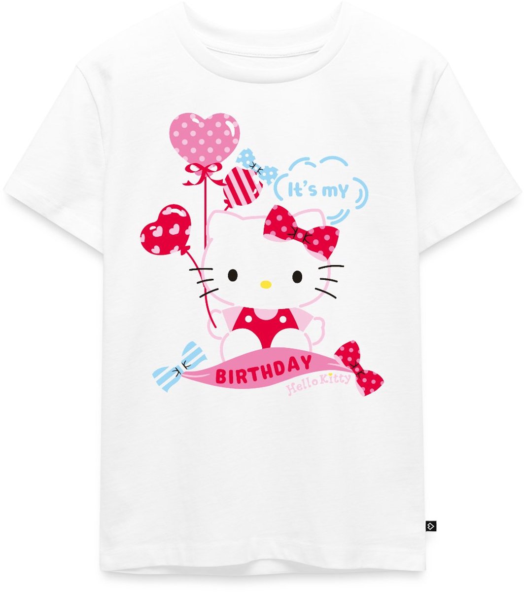 Hello Kitty Met Ballonnen Jarig Ontwerp Premium T Shirt Kinderen