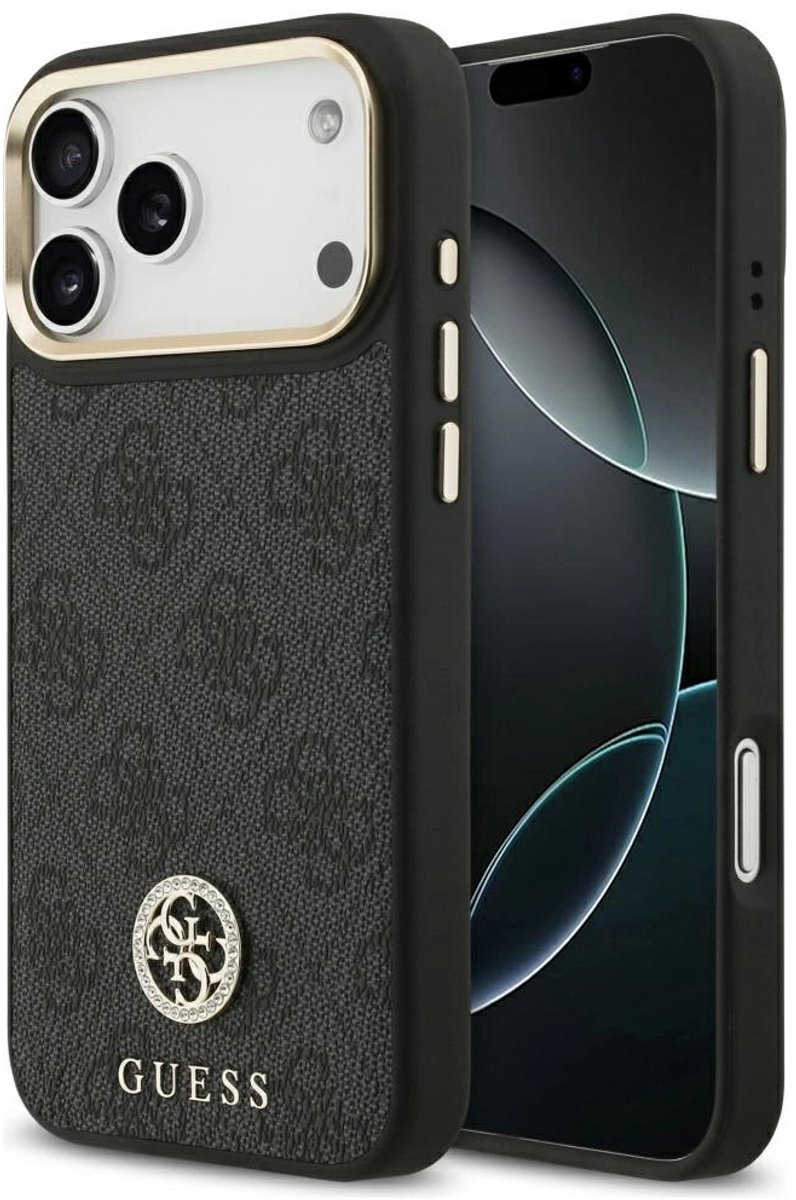 Guess Case Cover Voor Iphone 17 Pro Max 4G Strass Logo Magsafe