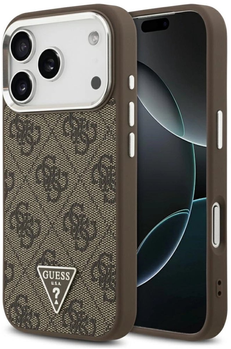 Guess Hoesje Voor Iphone 17 Pro 4G Driehoek Logo Magsafe Luxe Ontwerp