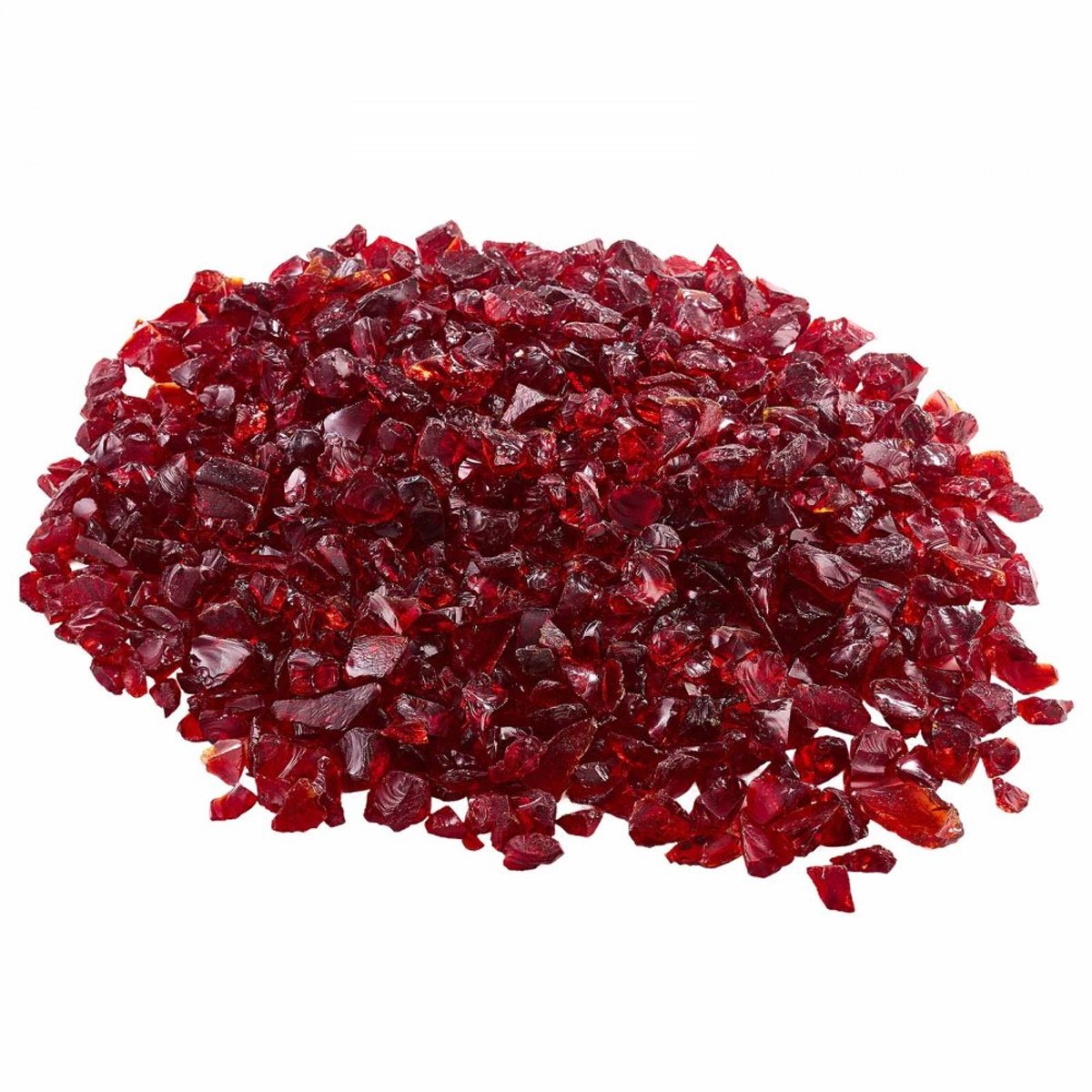 Vuurkorfglas en Haardglas - Glasstenen 12–19 mm - Reflecterend - Hittebestendig - Voor Gas/Propaan - Gewicht 4,5 kg - Rood