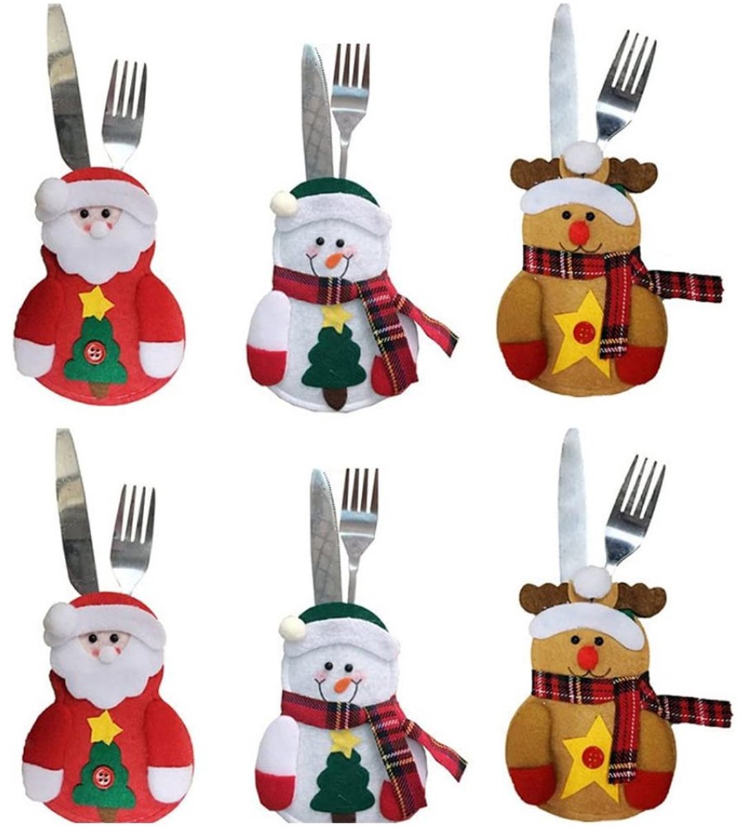 Bestekhouder voor Kerstmis, bestekzak