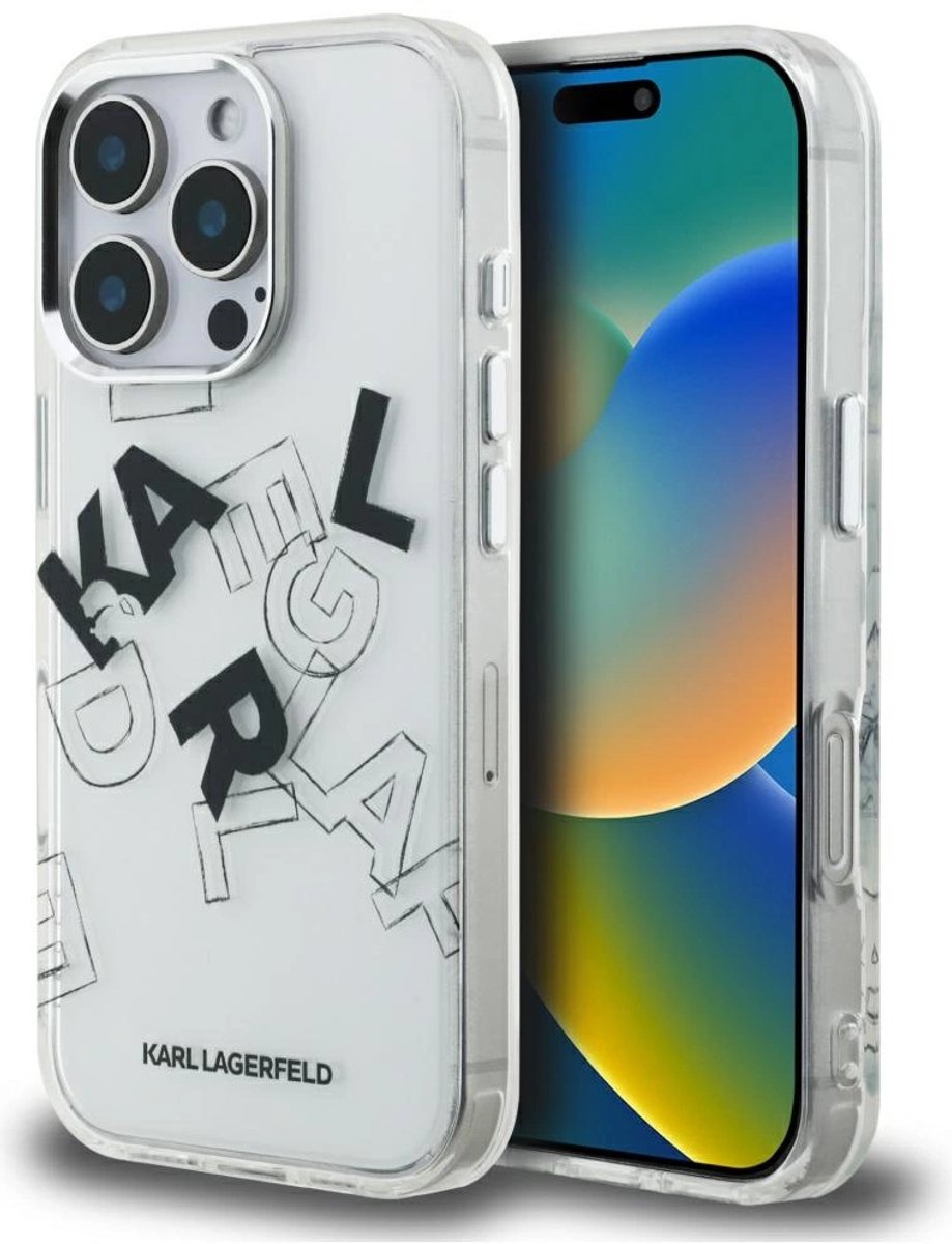 Karl Lagerfeld Iml Schetstekend Grafische Hoes Voor Iphone 16 Pro Met Bescherming