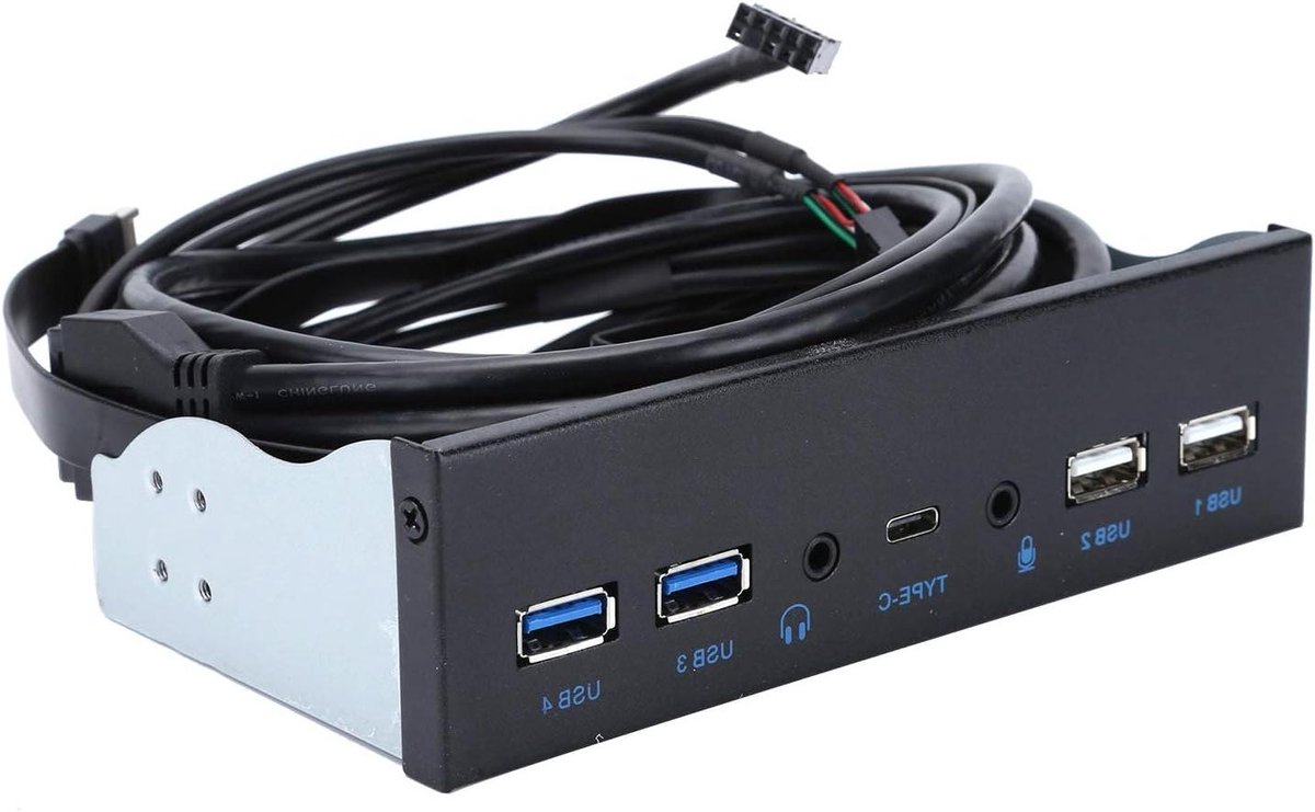 EGoods - USB Hub met Audio en Microfoonpoort voor PC - 2 USB 3.0 en 2 USB 2.0 Poorten