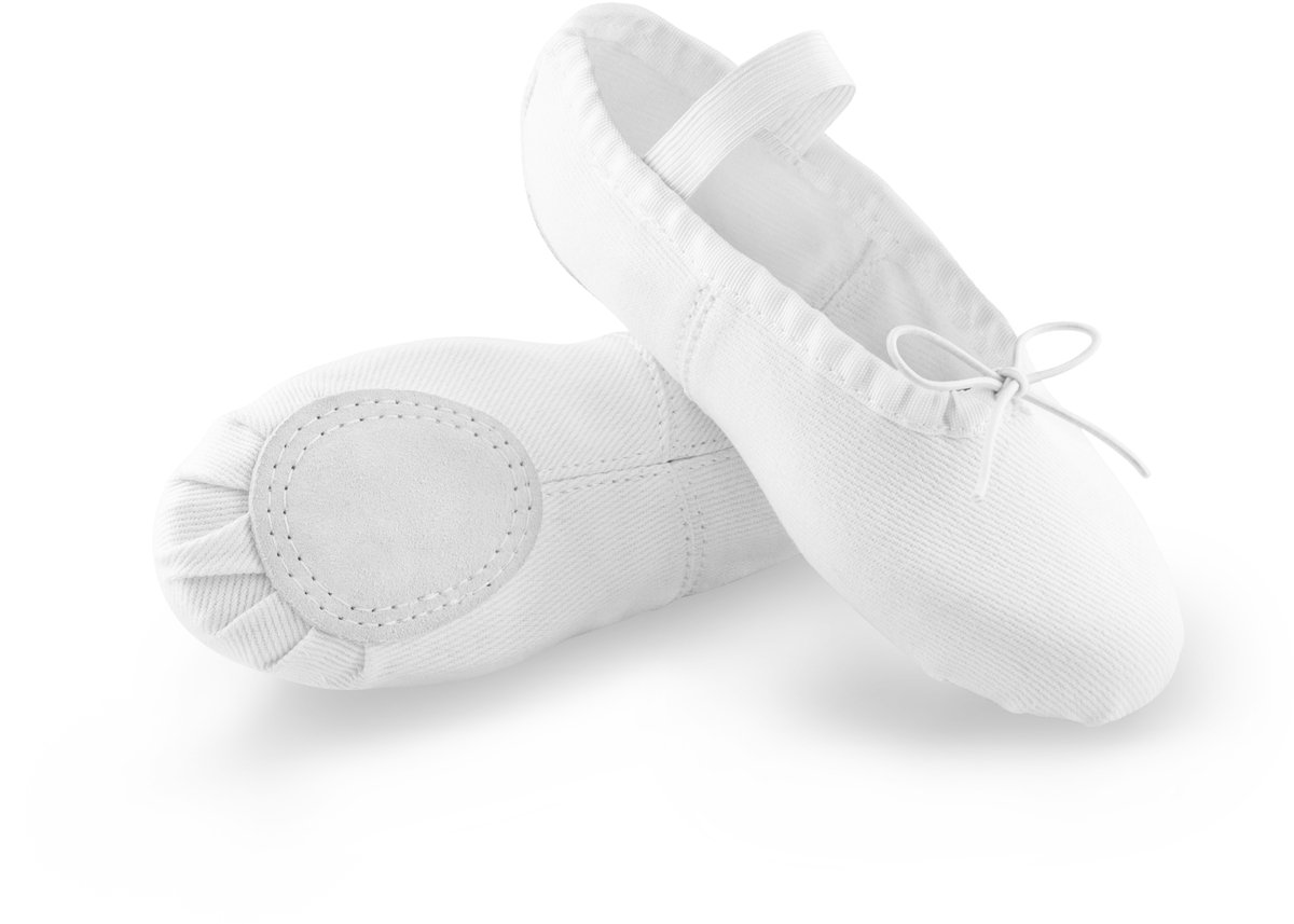 Arabesque Cinderella – Kinder balletschoenen – Wit – Canvas – Splitzool – Maat 30