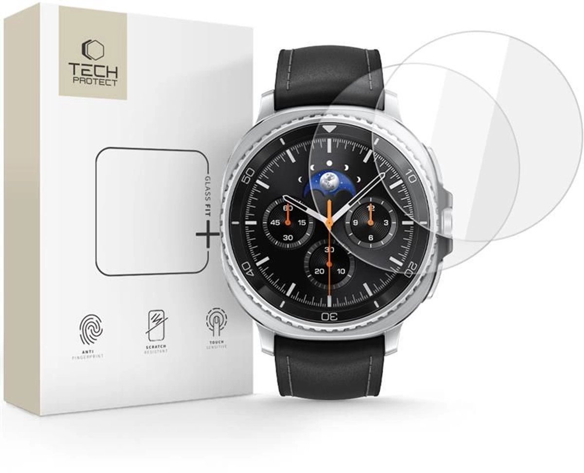 Tech-Protect Gehard Glas Glass Fit+ 2-Pack Voor Samsung Galaxy Watch 8