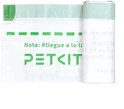 Een rol PETKIT vuilniszakken met groene rand, getoond met een deels afgerolde zak met vouwlijnen.