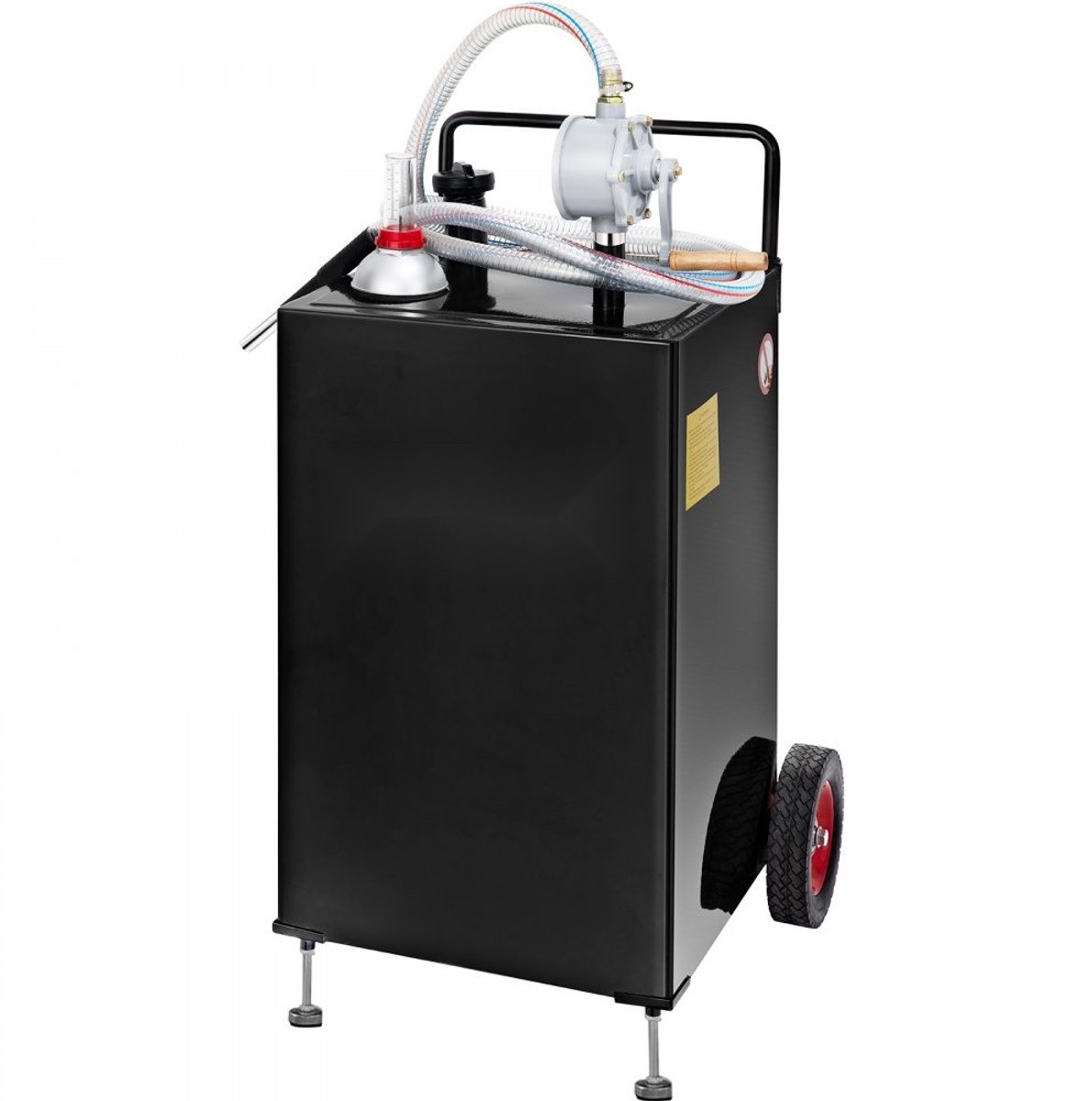 Brandstofcaddy - 113 l draagbare brandstoftank - Met wielen - Handpomp - Voor benzine en diesel - Voor auto, grasmaaier, ATV, boot