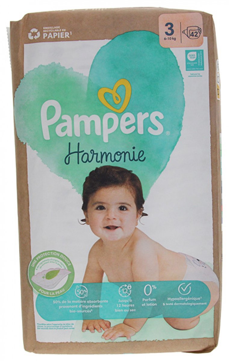 Pampers Harmonie luiers - Maat 3 - 42 Luiers (6-10 KG)