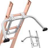 Ladderstabilisator - Stalen Dakhaak/Afstandhouder - Draagvermogen 150 kg - Verstelbare Spanwijdte - Voor Muurladders - Bescherming voor dak en goten
