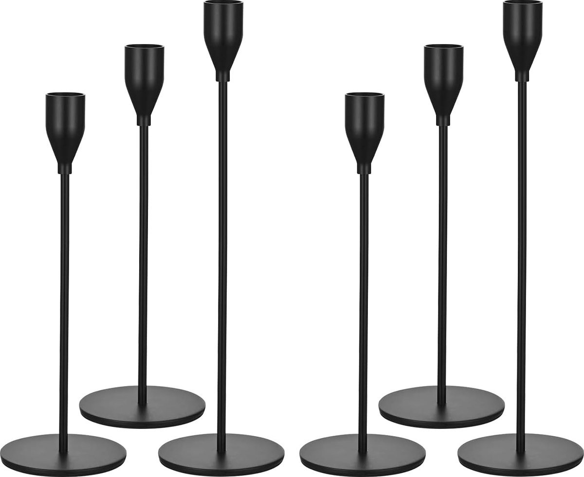 Stunq® Conevormige Metalen Kandelaar Set van 6 voor Elegante Tafeldecoraties