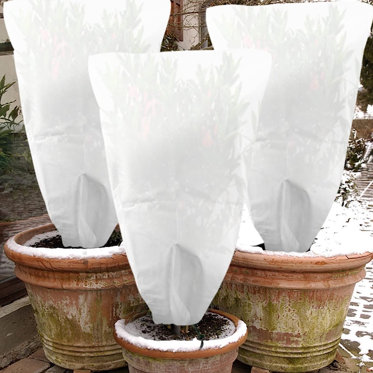 Stunq® Efficiënte Winterbescherming voor Planten, Ideaal voor Balkon- en Tuinplanten, Set van 3 Stuks