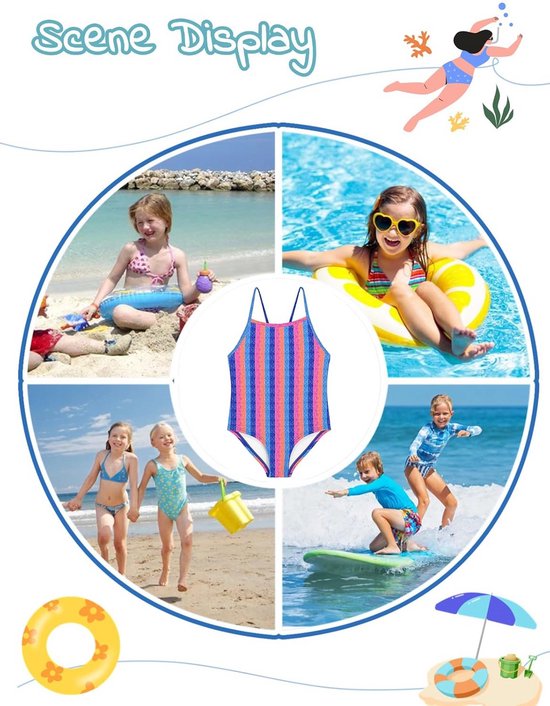 SHEKINI Dames Tweedelige Ouder-kind Bikini Set Schattig Volants Verstelbaar Bikini Bovendeel Retro Afdrukken Hoge Taille Bikini Broekje Meisje Strand Bikini Badpak (S, A-Rood