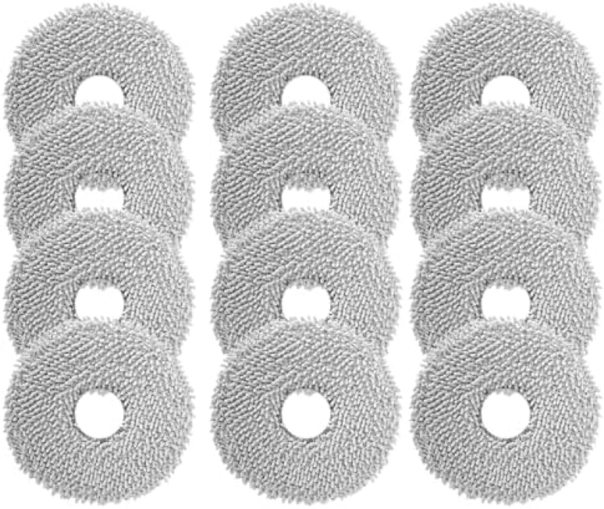 PromoHome 12 Microvezel Dweilpads voor Robotstofzuigers - Herbruikbaar en Effectief