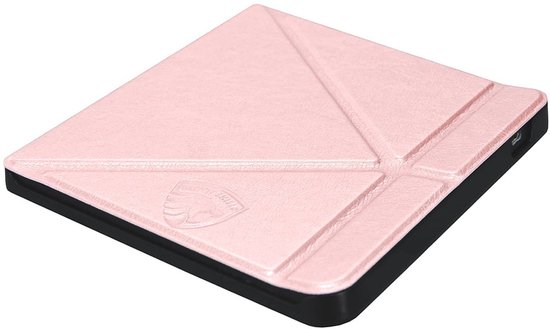 Origami Sleepcover Geschikt voor Kobo Sage Hoes Roze Goud * - ereader hoesje - cover van Origami Sleepcover — afbeelding 3