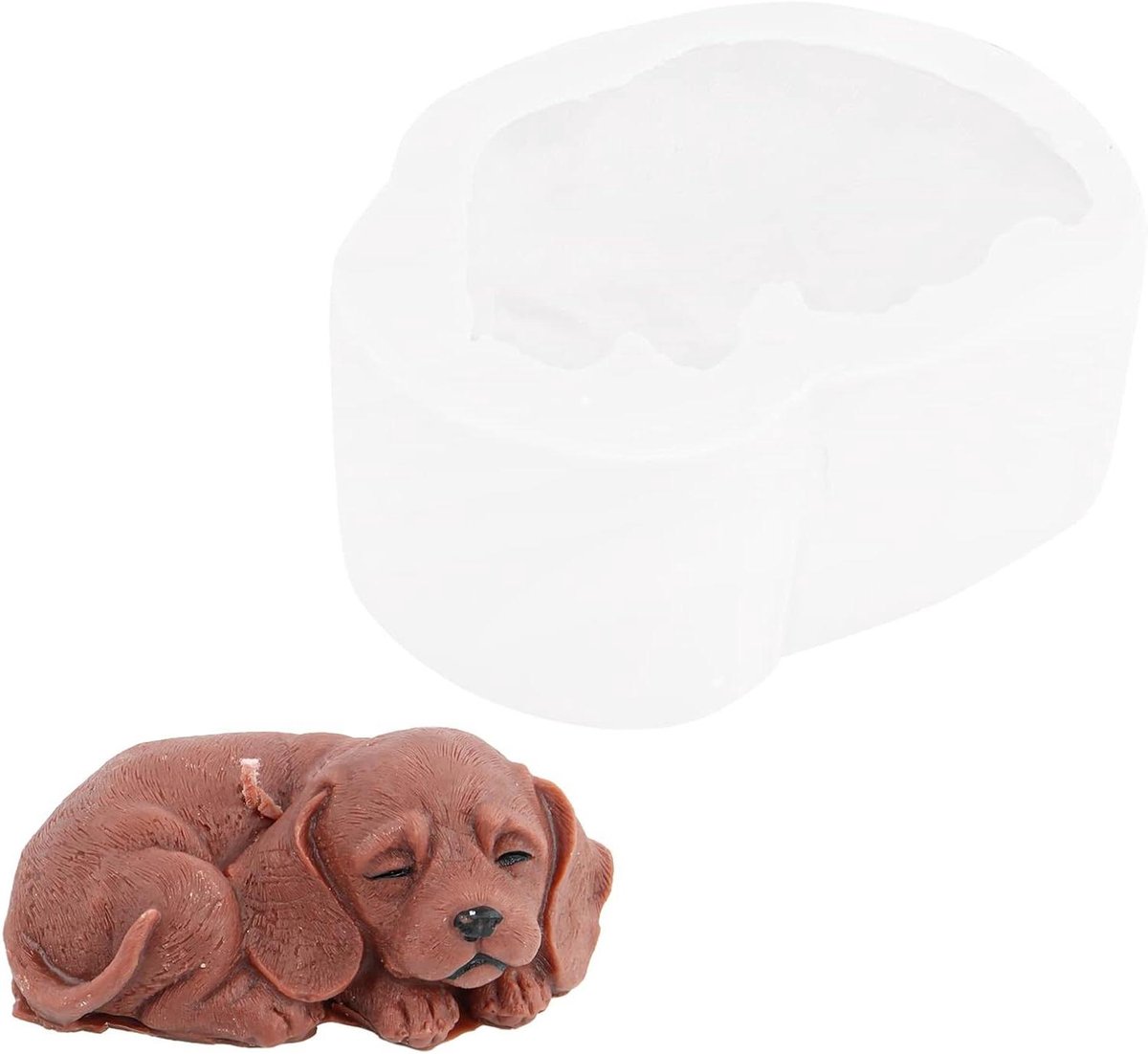 Allecta - Siliconen Dieren 3D Vorm - Kattenvorm - Hondenkaars - Epoxyhars Cake en Zeepvorm (1#)