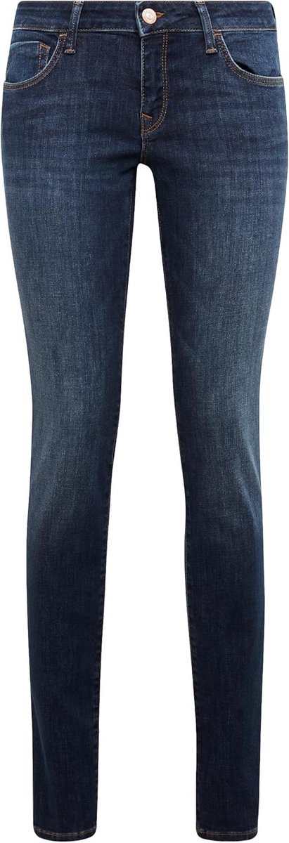 Dames Witte Skinny Jeans met Lage Taille en Strakke Pasvorm voor Comfort en Stijl