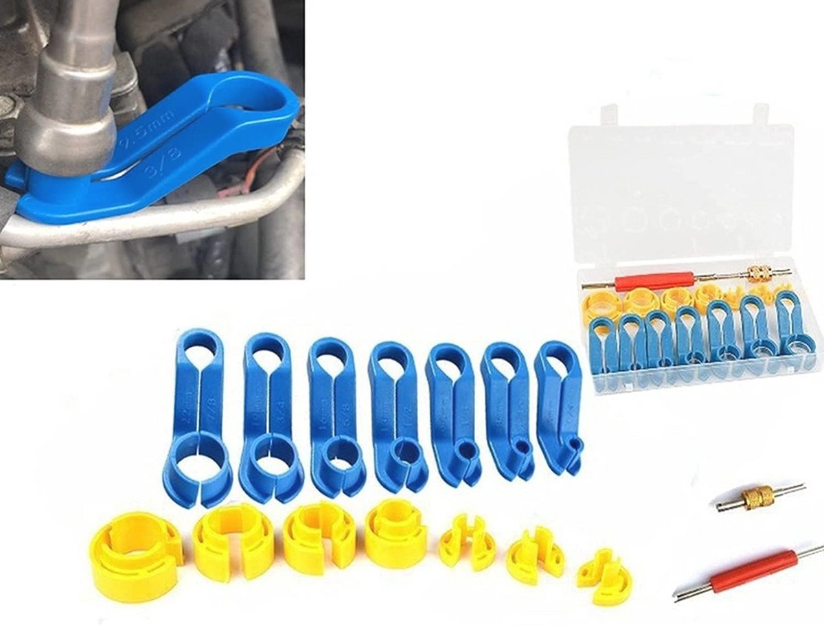 Gereedschapsset voor Auto Airconditioning Reparatie - 16-delige Slang Loskoppeling Set