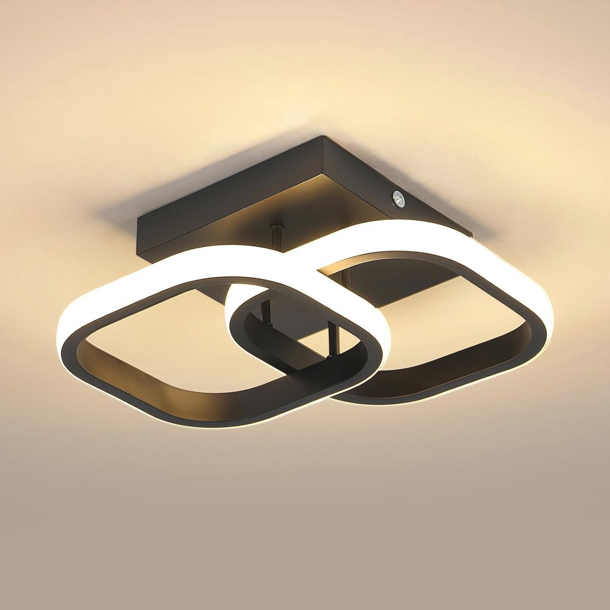Moderne vierkante plafondlamp LED 22W met warm wit licht voor binnen
