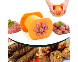 Handmatige Cevapcici Maker met 7 Hulzen voor Zelfgemaakte Worstjes en Gehaktballen