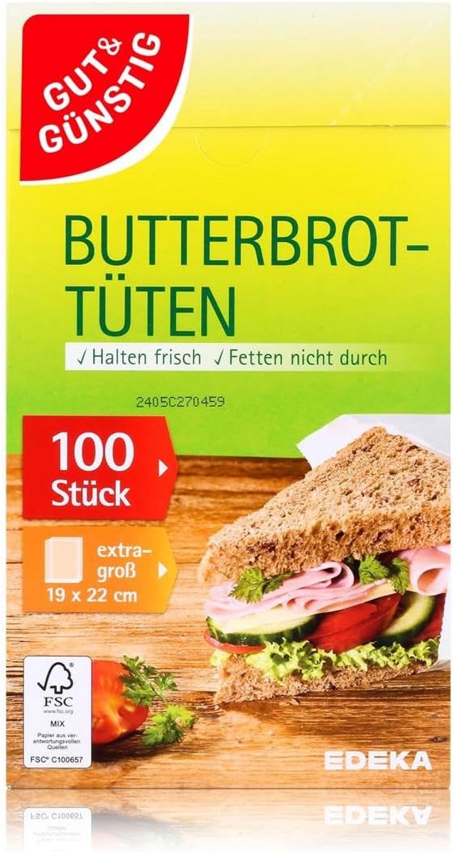 100 Ontbijtzakken 19cm x 22cm - Ideaal voor Versheid en Gemak