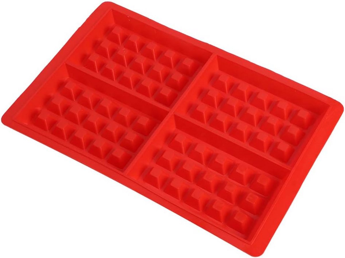 2 Stuks Siliconen Wafelvorm Vierkant - Hittebestendig Bakvorm voor Muffins en Cakes