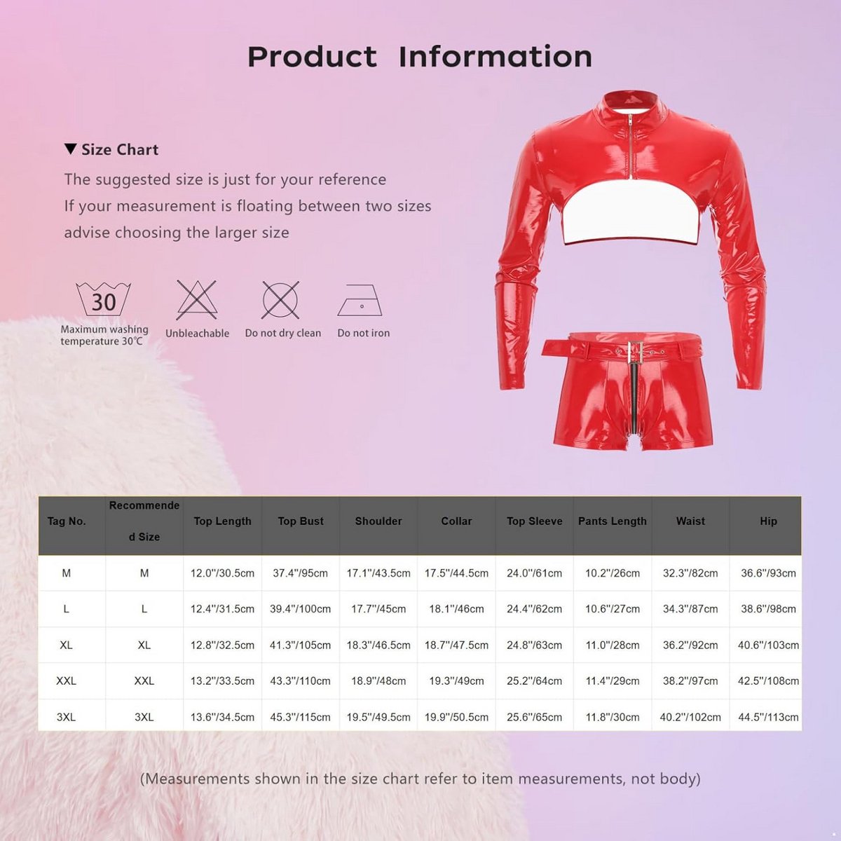 Sexy Lakleren Herenoutfit met Crop Top en Shorts voor Feest en Rave