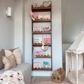 Montessori boekenrek kinderkamer | 6 planken - blank 200x60x12 | toddie.nl